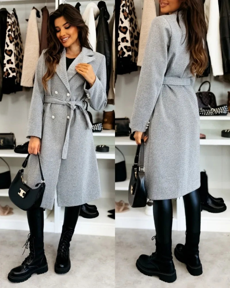 Damkappa i ull – vintage trenchcoat höst/vinter