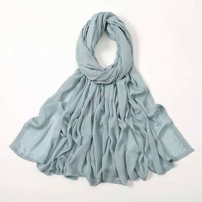 Damhijab / sjal - Tillverkad i mjuk rayon med fransdetaljer