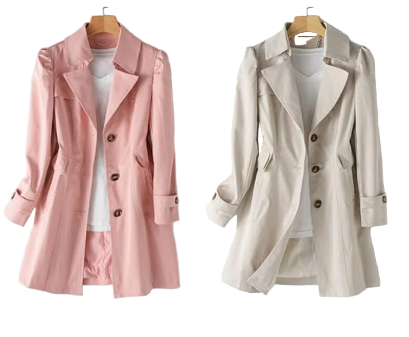 Damtrenchcoat – dubbelknäppt, midilång 2025
