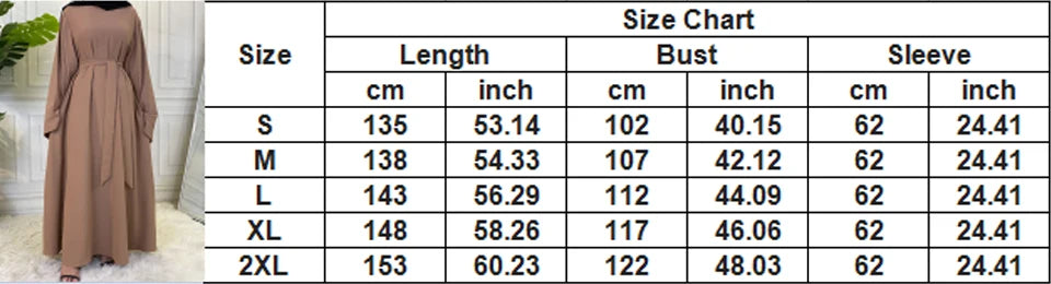 Elegant och lös abaya - för muslimska kvinnor