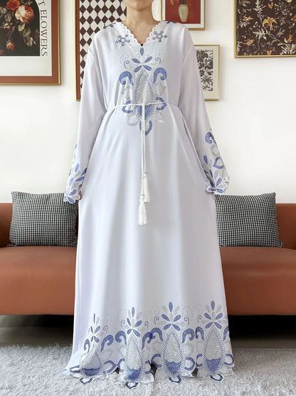 Damabaya – Chiffon med diamantdetaljer, lös passform