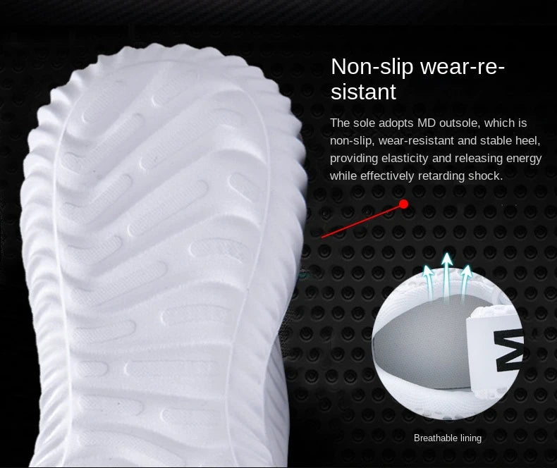 Vita Sneakers Unisex – Lätta & Andningsbara Skor för Vardag och Träning