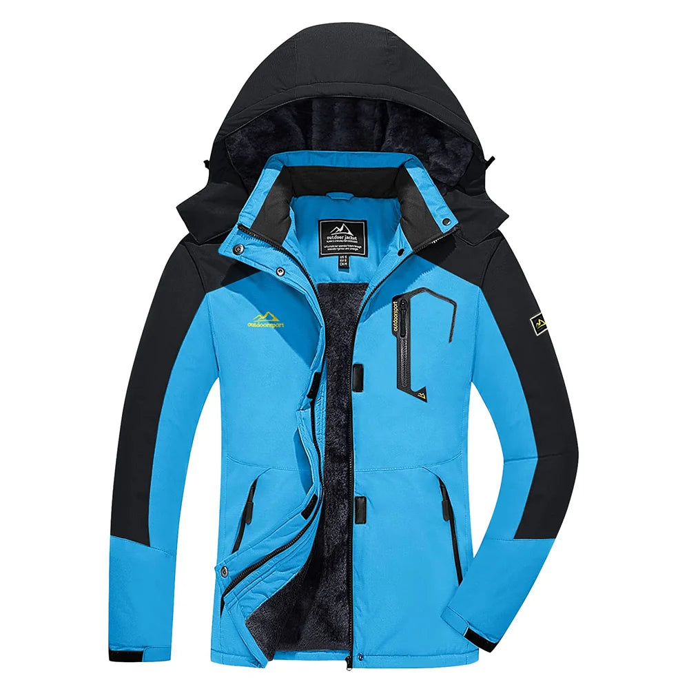 KEFITEVD™ Dam Termisk, Vattentät & Vindtät - Vinterjacka med Fleece för Outdoor, Äventyr & Vardag