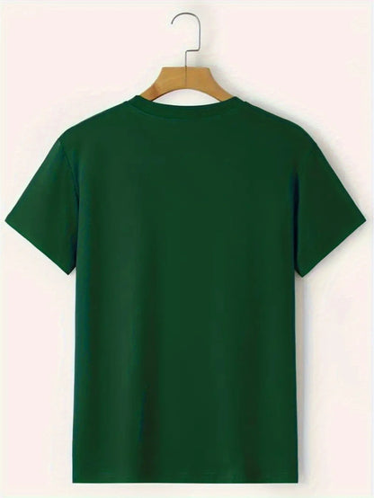 Herr T-shirt sommar – 100% bomull, lös passform med fransk Paris-print