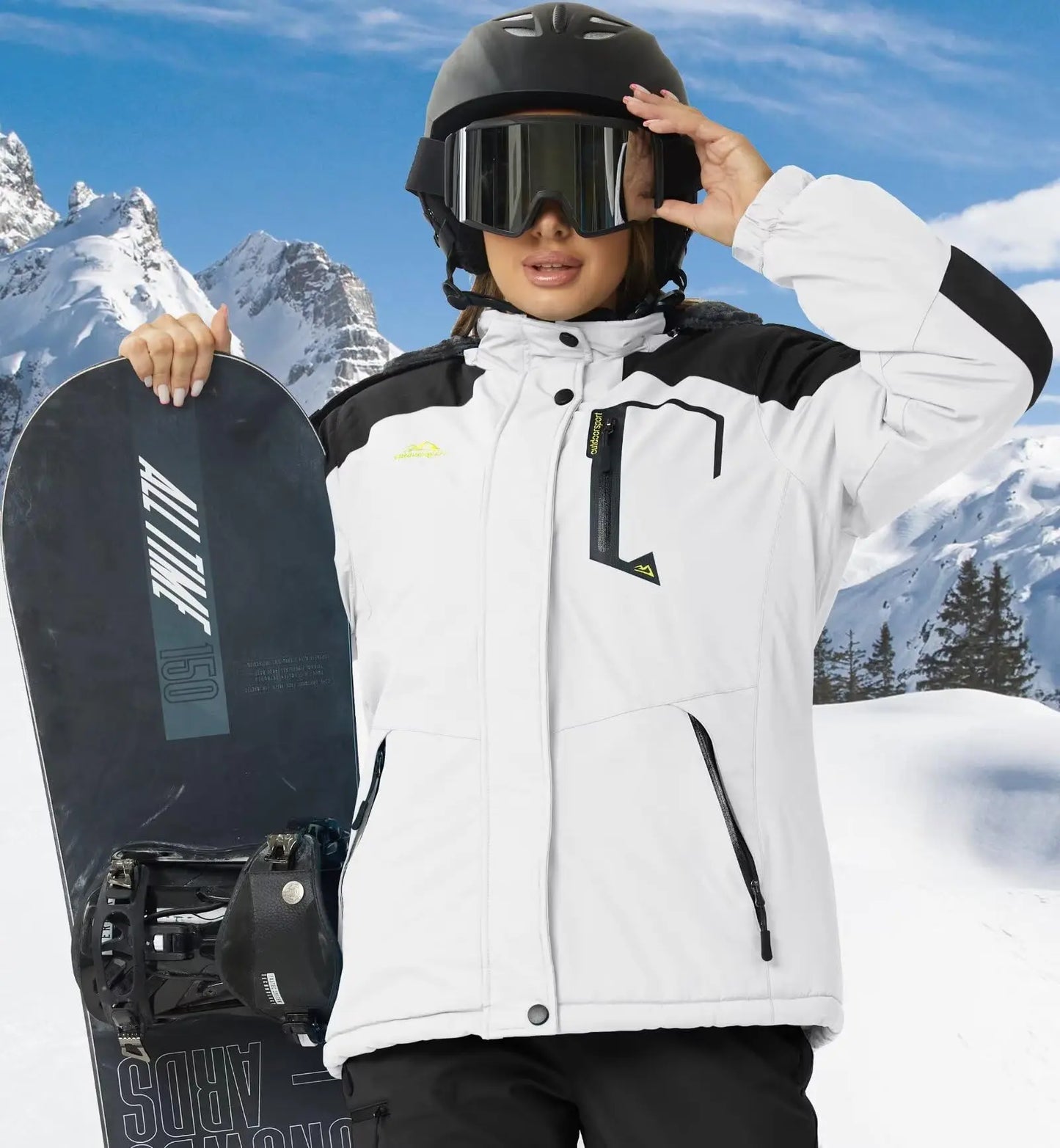 KEFITEVD™ Dam Termisk, Vattentät & Vindtät - Vinterjacka med Fleece för Outdoor, Äventyr & Vardag