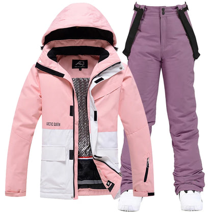 Men and Women Fashion Snow Suit, Winter Clothes Ski, Snow Ski Jacket and Pant Sets, Snowboarding Clothing, Unsex, -30 Warm