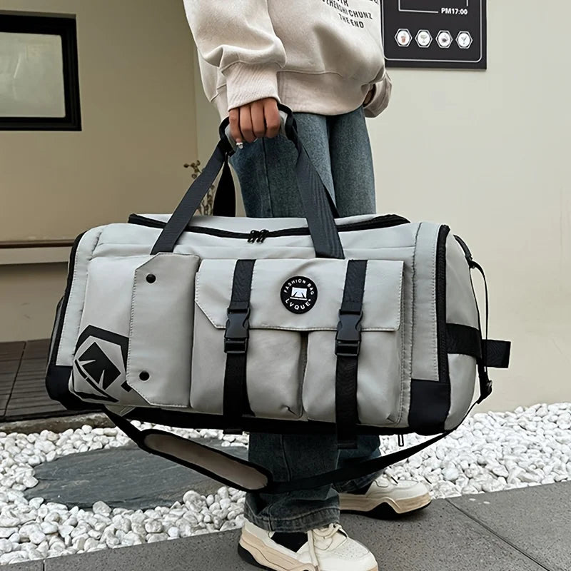 Large-capacity travel backpack, wet and dry separation sports gym bag, independent shoe storage compartment