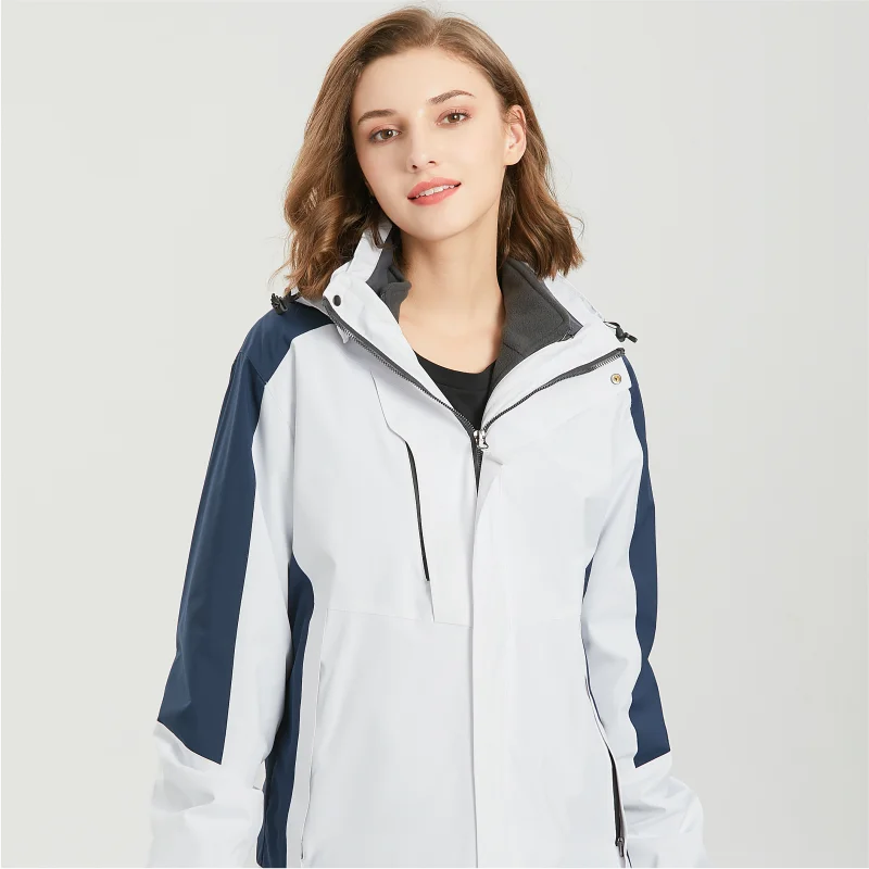 Thick coat jacket printing Detachable jacket embroidered logo Customized men's trendy outdoor assault suit Two piece jacket set