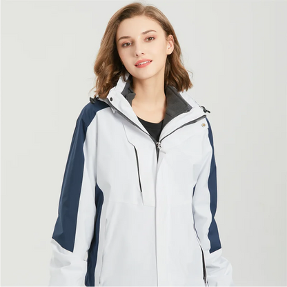 Thick coat jacket printing Detachable jacket embroidered logo Customized men's trendy outdoor assault suit Two piece jacket set