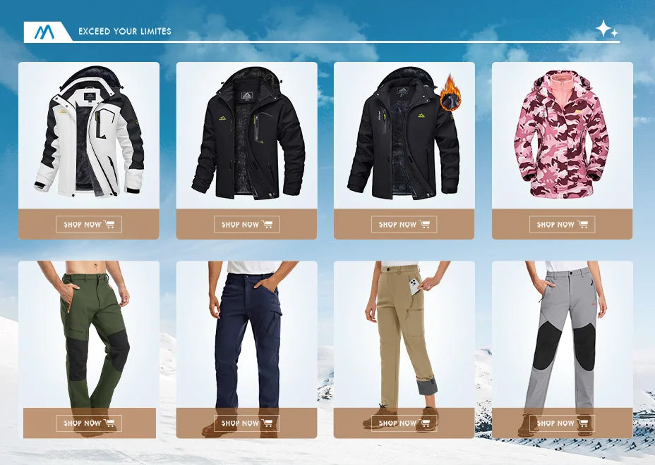 MAGCOMSEN Women's Winter Ski Jacket | Hiking & Trekking Fleece Snow Coat | Windproof Outdoor Outwear Parka | Snowboard Anorak