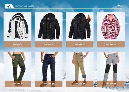 MAGCOMSEN Women's Winter Ski Jacket | Hiking & Trekking Fleece Snow Coat | Windproof Outdoor Outwear Parka | Snowboard Anorak