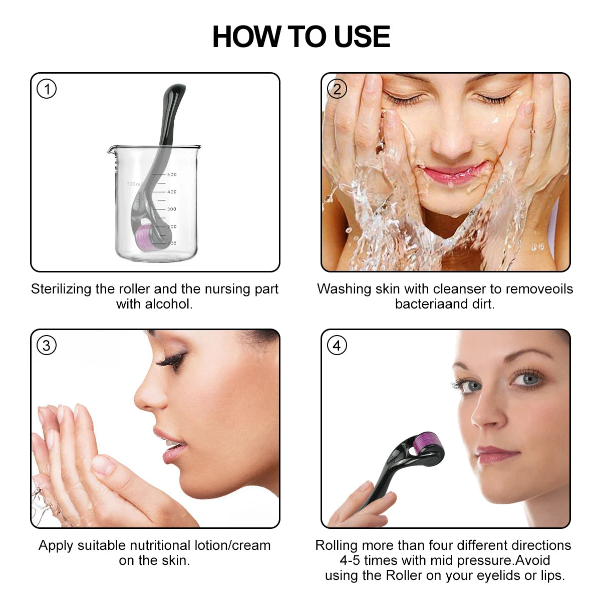 Micro-needling roller för hår- och skäggtillväxt