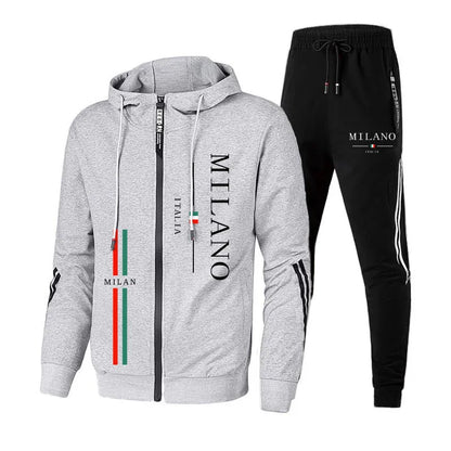 Sport Sweatshirts Men Daily Men Tracksuit Autumn Winter Hot Sales Travel Dressing Men's Parka Coat and Sweatpants Outdoor Hoodie