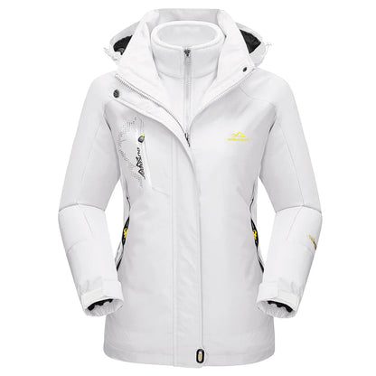 TACVASEN 3 in 1 Winter Fleece Jacket Womens Waterproof Ski Snowboard Jackets Work Rain Coat Outdoor Windbreaker Female Parka