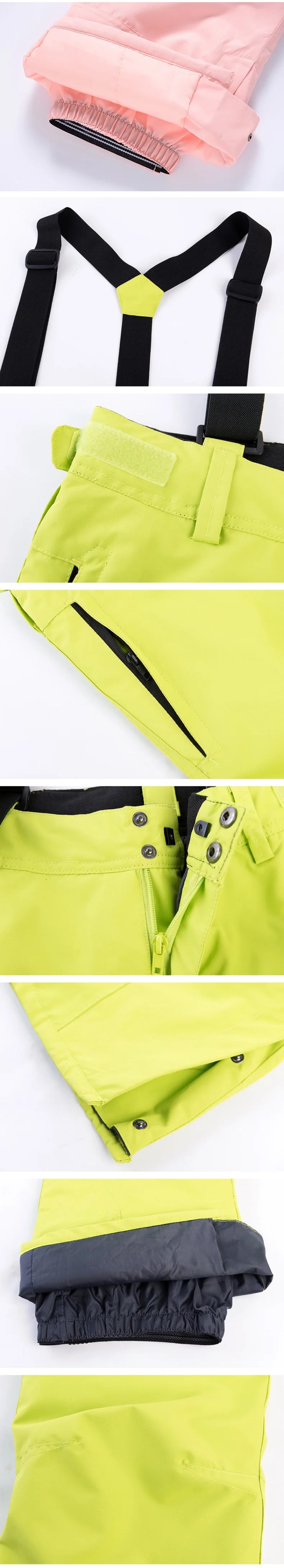 Men and Women Fashion Snow Suit, Winter Clothes Ski, Snow Ski Jacket and Pant Sets, Snowboarding Clothing, Unsex, -30 Warm