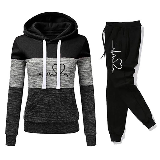 Dams tracksuit med huva – set med sweatshirt & byxor