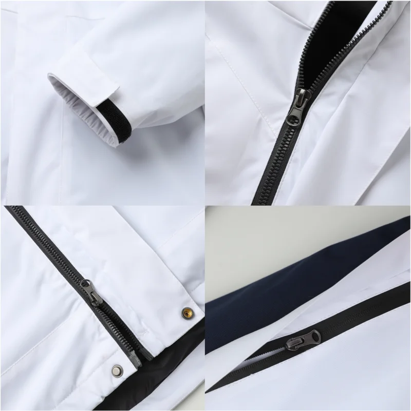 Thick coat jacket printing Detachable jacket embroidered logo Customized men's trendy outdoor assault suit Two piece jacket set