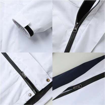 Thick coat jacket printing Detachable jacket embroidered logo Customized men's trendy outdoor assault suit Two piece jacket set