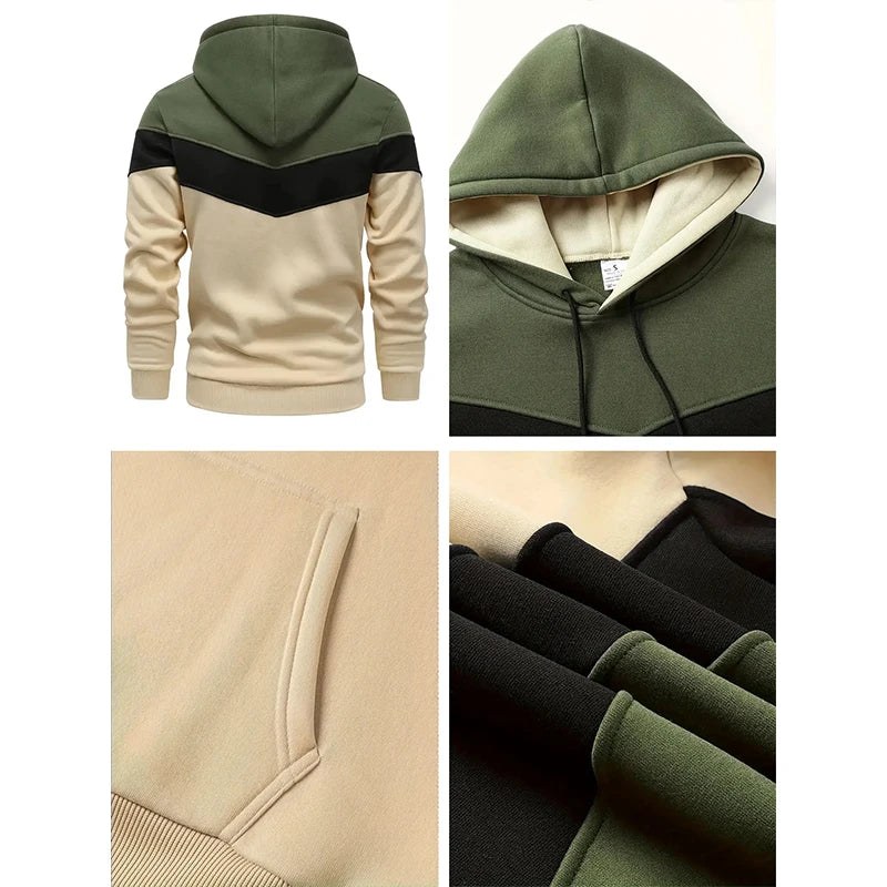 Herr tracksuit – Tricolor hoodie & byxor