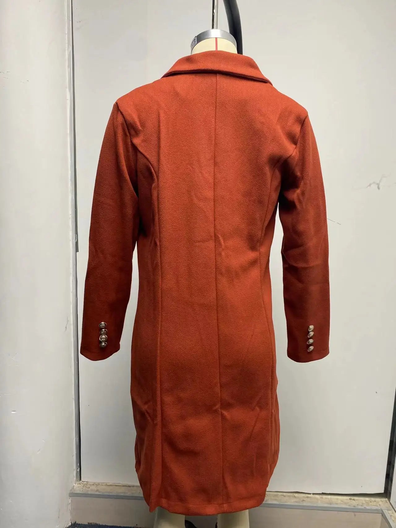 Damkappa i ull – Elegant slim fit, dubbelknäppt vinterfavorit för höst och vinter