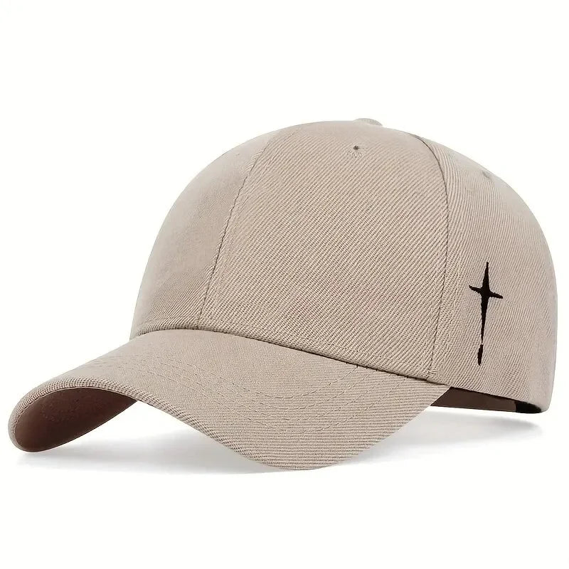 Unisex Baseballkeps med Broderad Cross – Elegant, Justerbar & Tidlös | Eurosane™