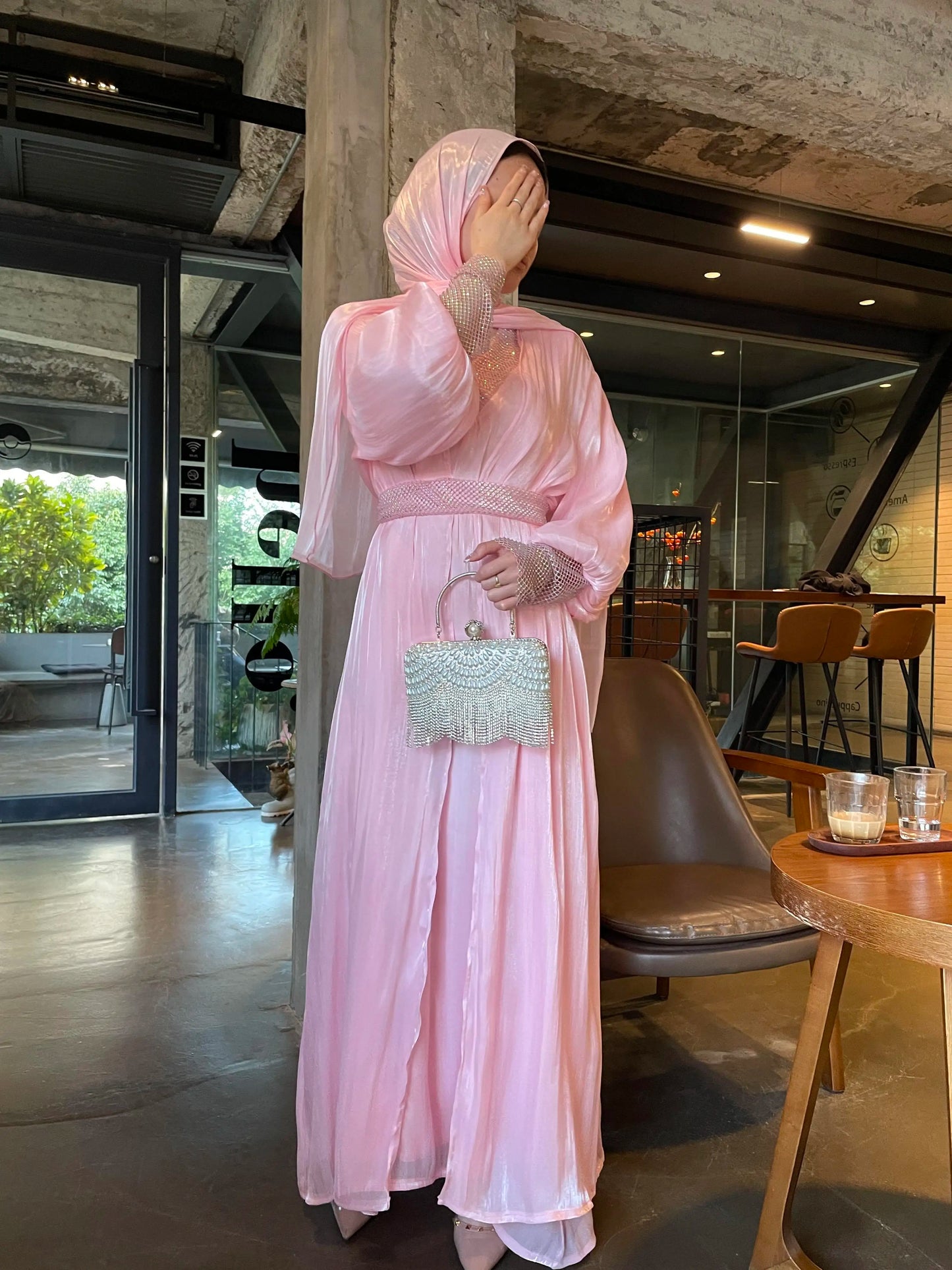 Chiffon abaya- kaftan / klänning