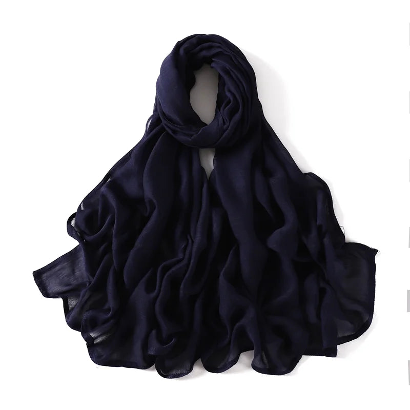 Damhijab / sjal - Tillverkad i mjuk rayon med fransdetaljer