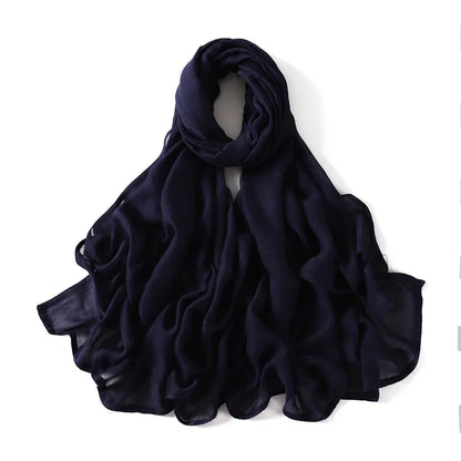 Damhijab / sjal - Tillverkad i mjuk rayon med fransdetaljer