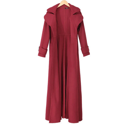 Long Wool Coat – Vintage Autumn & Winter Women’s Outwear