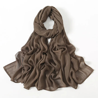 Damhijab / sjal - Tillverkad i mjuk rayon med fransdetaljer