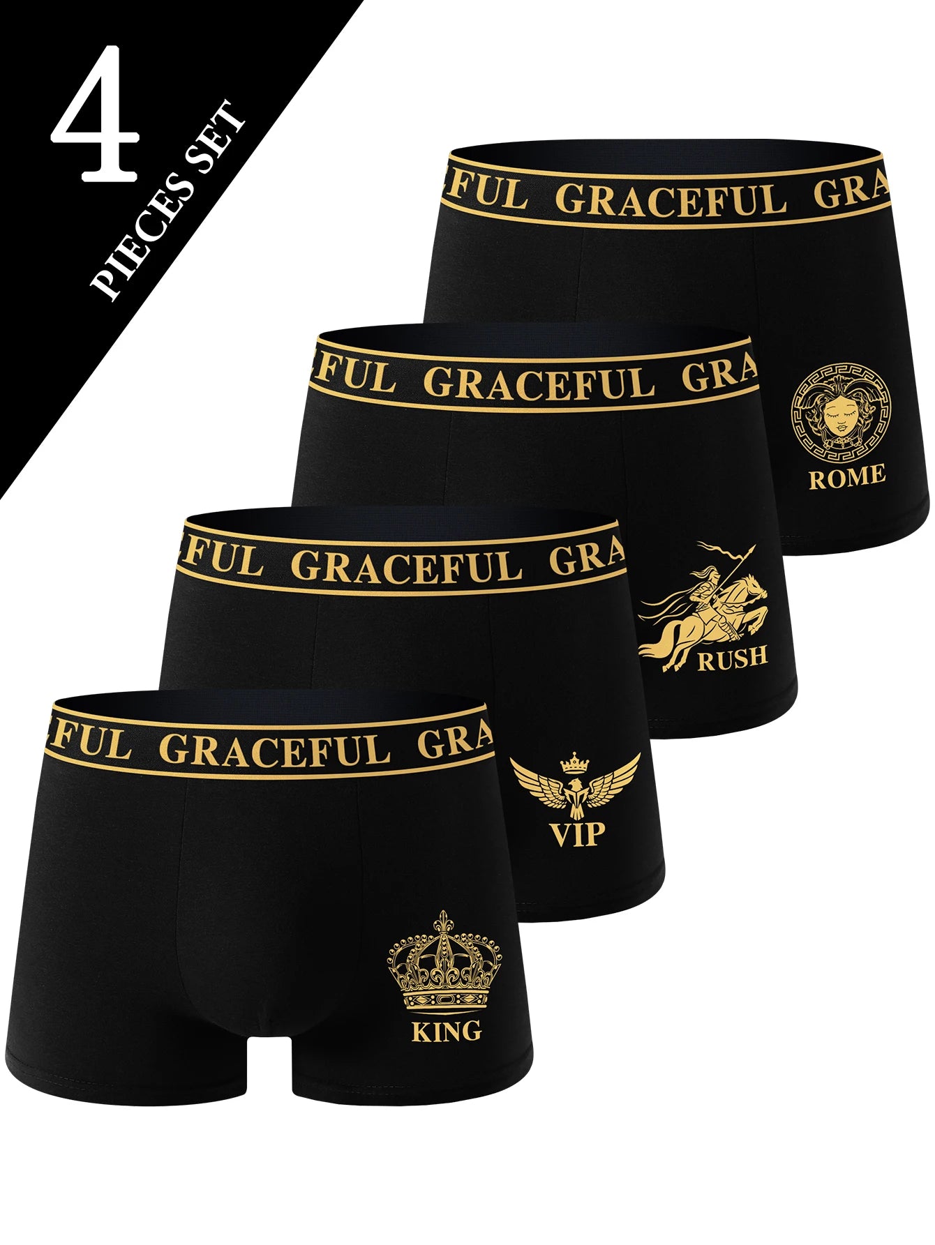 4-pack Lyxiga Herrkalsonger – Andningsbara, Mjuka & Perfekt Passform | Eurosane™