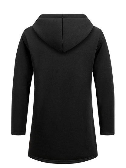 New Streetwear Men's Long Sleeve Sweatshirts for Men Zipper Hooded Oversize Winter Warm Jacket Coat Outdoor Tracksuit Men