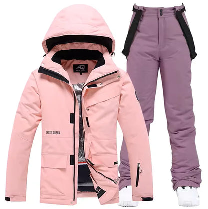 Men and Women Fashion Snow Suit, Winter Clothes Ski, Snow Ski Jacket and Pant Sets, Snowboarding Clothing, Unsex, -30 Warm