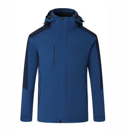 Thick coat jacket printing Detachable jacket embroidered logo Customized men's trendy outdoor assault suit Two piece jacket set