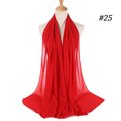 Muslim Chiffon Hijab – Elegant Sjalar & Slöja för Kvinnor