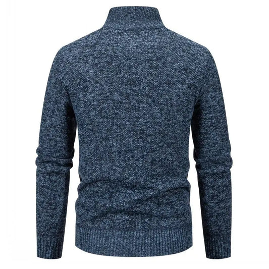 Herrkofta – Stickad jacka med dragkedja