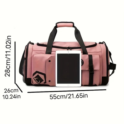 Large-capacity travel backpack, wet and dry separation sports gym bag, independent shoe storage compartment