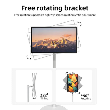 LCD Android OS Smart TV Unique Design Advertising Machine with Mobile Battery Smart Screen TV