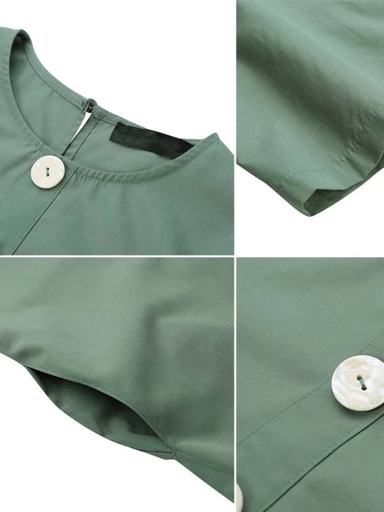 Vintage Muslimsk Klänning – Långärmad Abaya, Midi Klänning