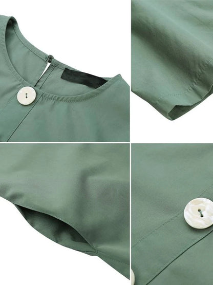 Vintage Muslimsk Klänning – Långärmad Abaya, Midi Klänning