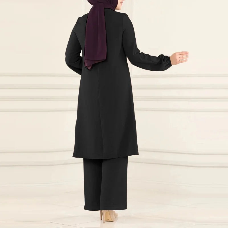 Elegant 2-delat Muslim Dress Set – Blus & Vida Byxor