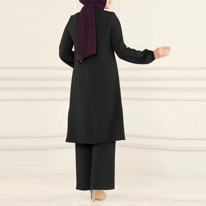 Elegant 2-delat Muslim Dress Set – Blus & Vida Byxor