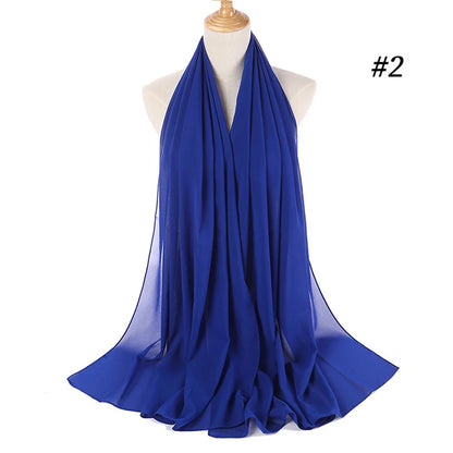 Muslim Chiffon Hijab – Elegant Sjalar & Slöja för Kvinnor