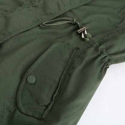 Dam vinterparka – Varm bomullskappa med avtagbar huva