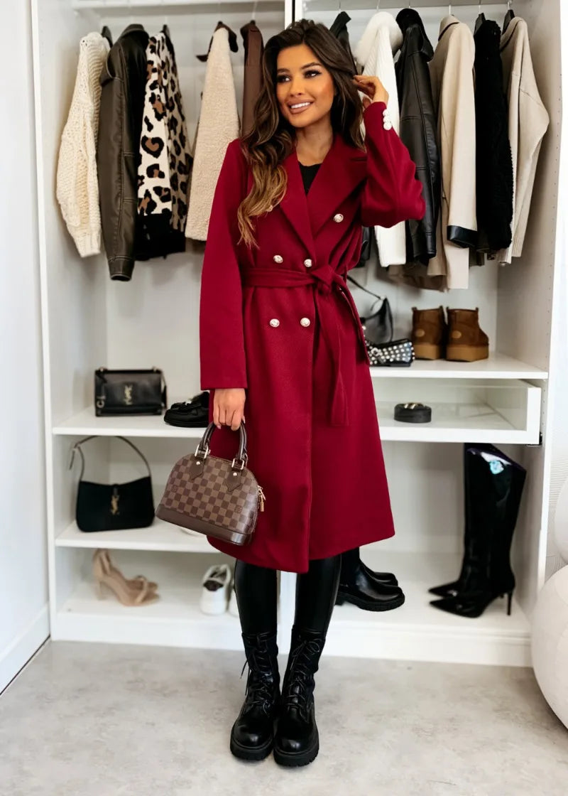 Damkappa i ull – vintage trenchcoat höst/vinter