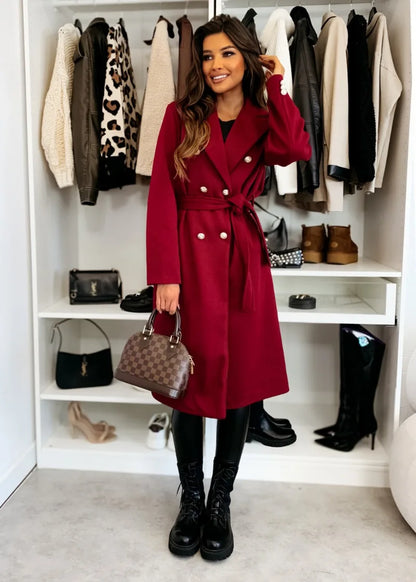 Damkappa i ull – vintage trenchcoat höst/vinter