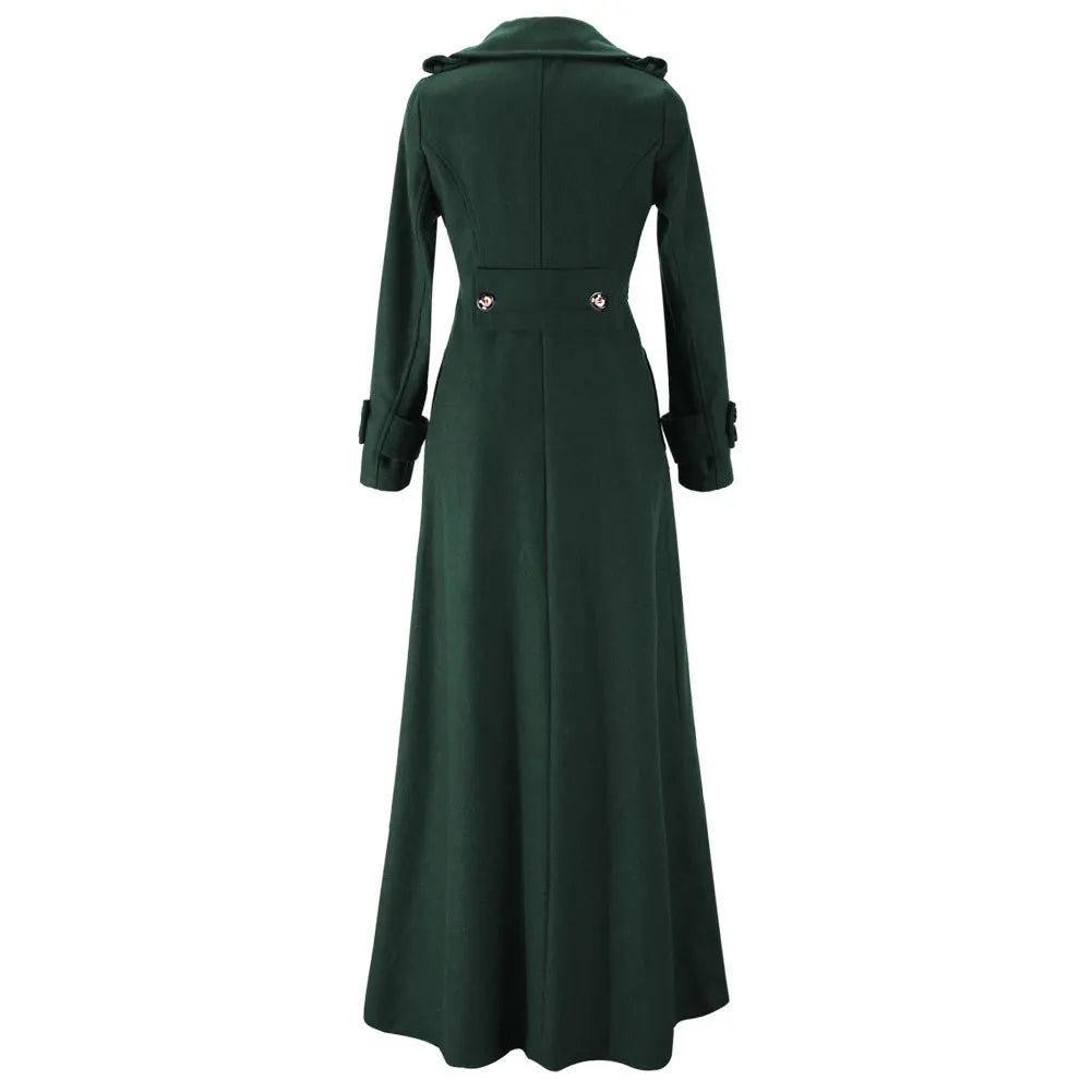 Long Wool Coat – Vintage Autumn & Winter Women’s Outwear