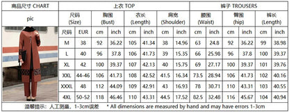 Dam Abaya-set – 2-delad kaftan med korsett & vida byxor