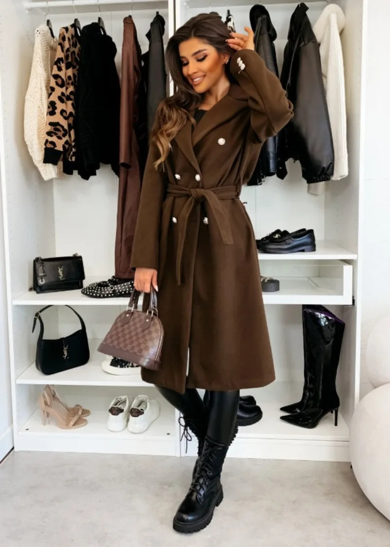 Damkappa i ull – vintage trenchcoat höst/vinter