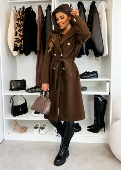 Damkappa i ull – vintage trenchcoat höst/vinter